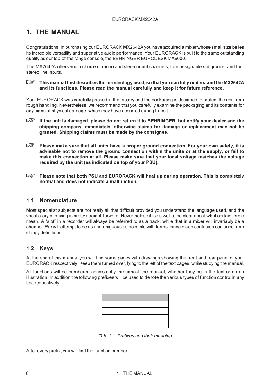 The manual | Behringer MX2642A User Manual | Page 6 / 22