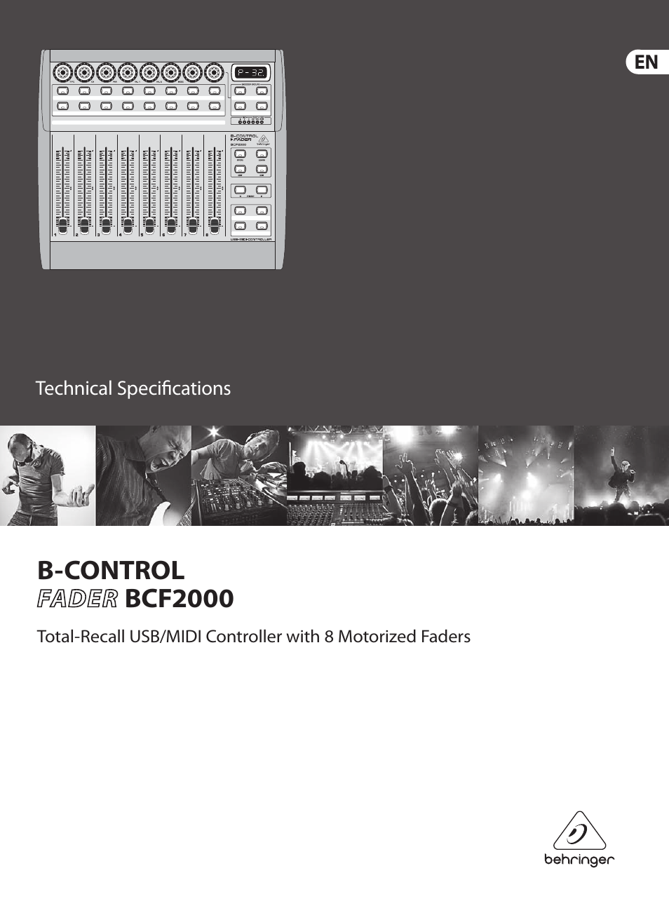 Behringer B-Control Fader BCF2000 User Manual | 2 pages