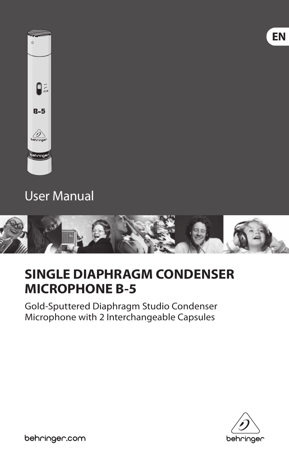 Behringer Single Diaphragm Condenser Microphone B-5 User Manual | 8 pages