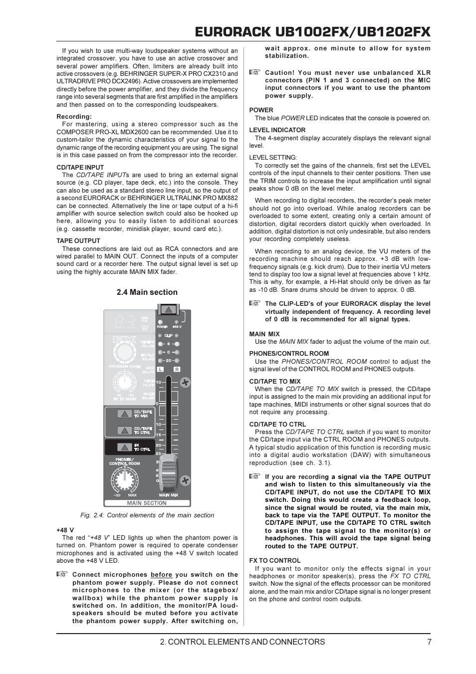 Eurorack | Behringer 1002FX User Manual | Page 7 / 12