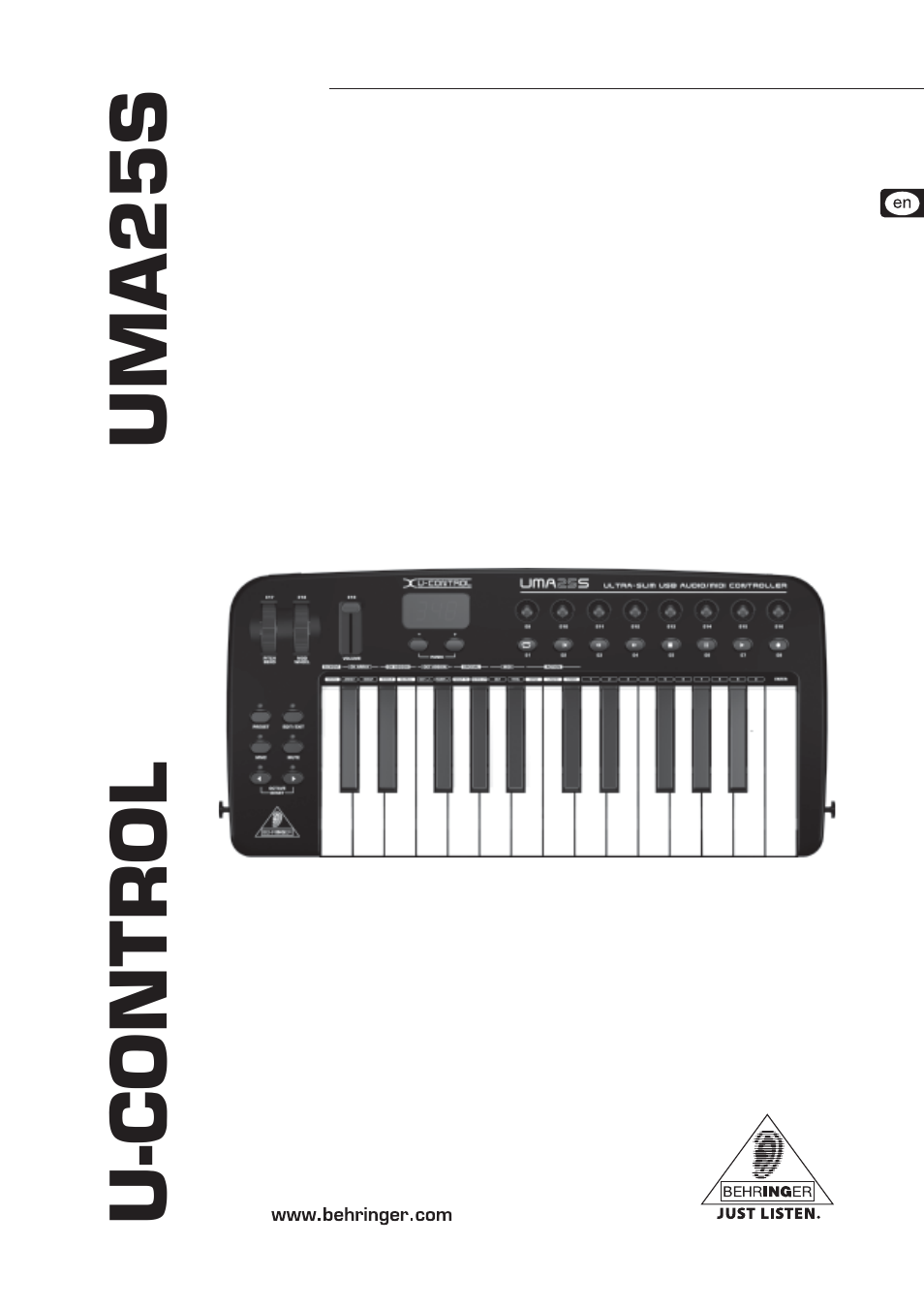 Behringer U-Control UMA25S User Manual | 3 pages