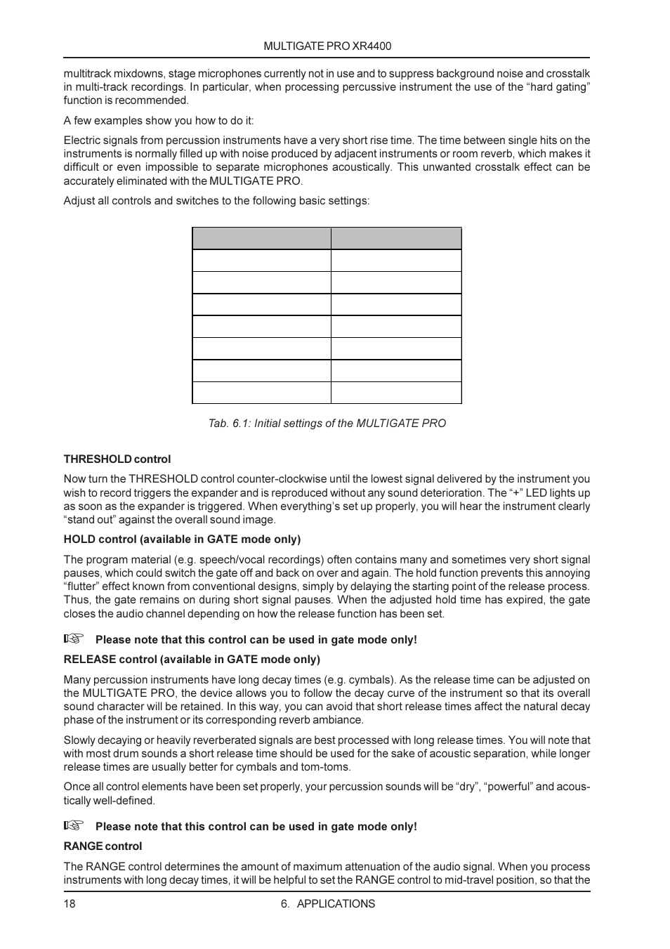 Behringer XR4400 User Manual | Page 18 / 22