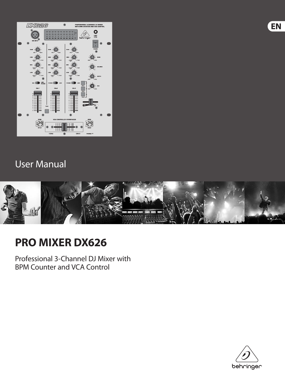 Behringer Pro Mixer DX626 User Manual | 9 pages