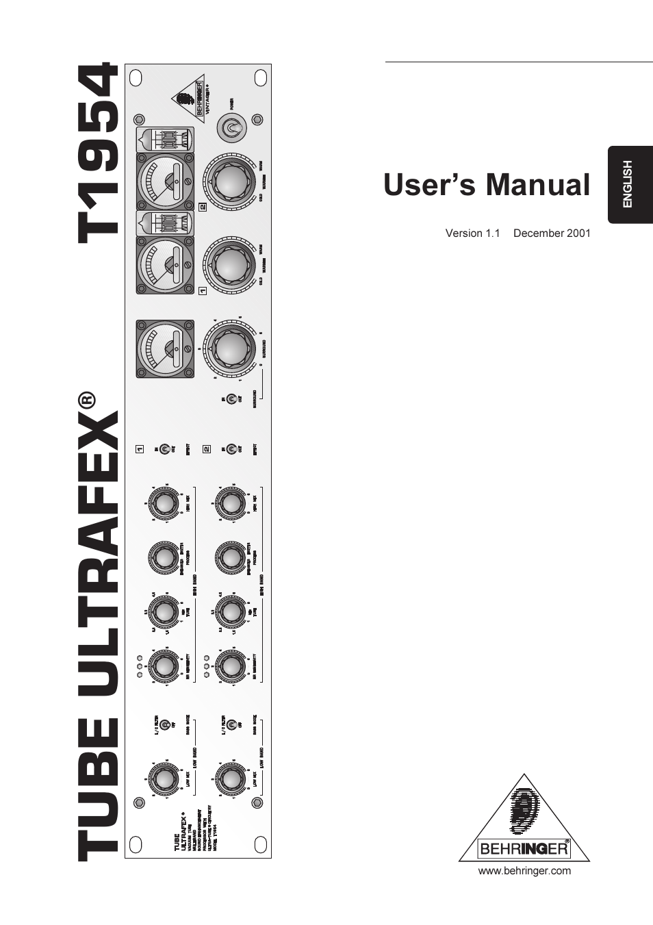 Behringer T1954 User Manual | 24 pages