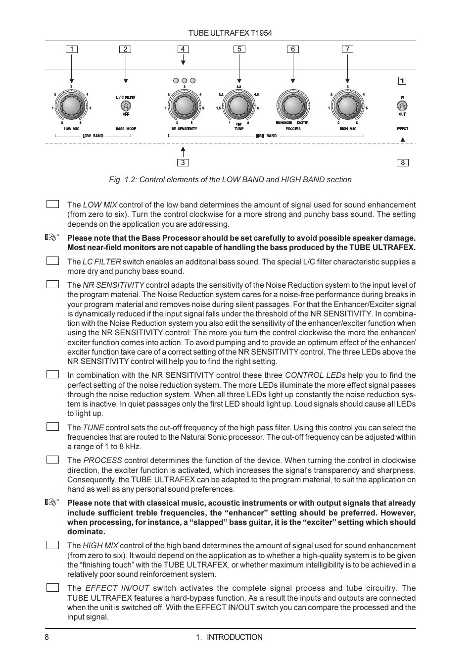 Behringer T1954 User Manual | Page 8 / 24