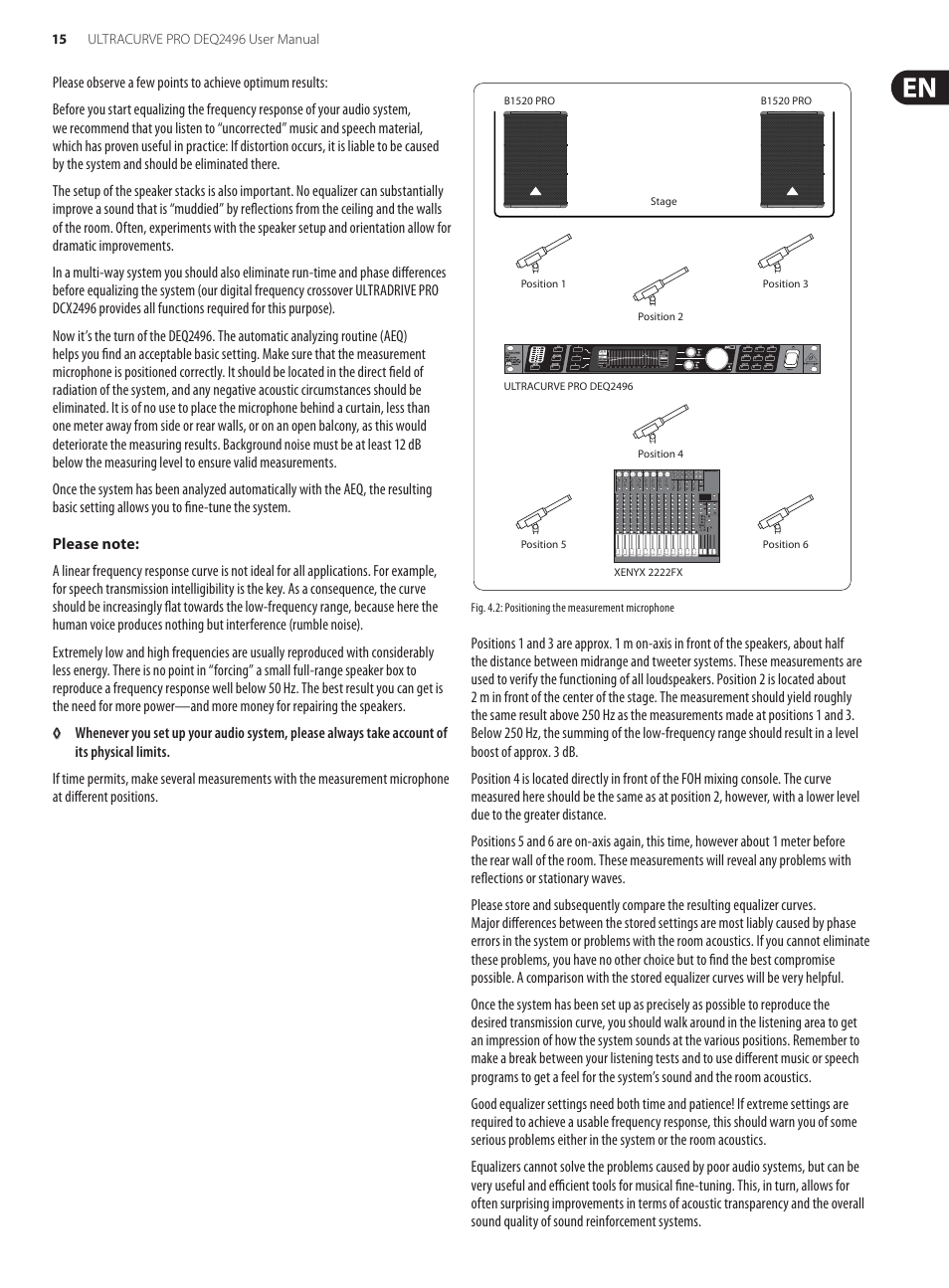 Behringer high-precision digital 24-bit/96 kHz EQ/RTA mastering processor DEQ2496 User Manual | Page 15 / 22