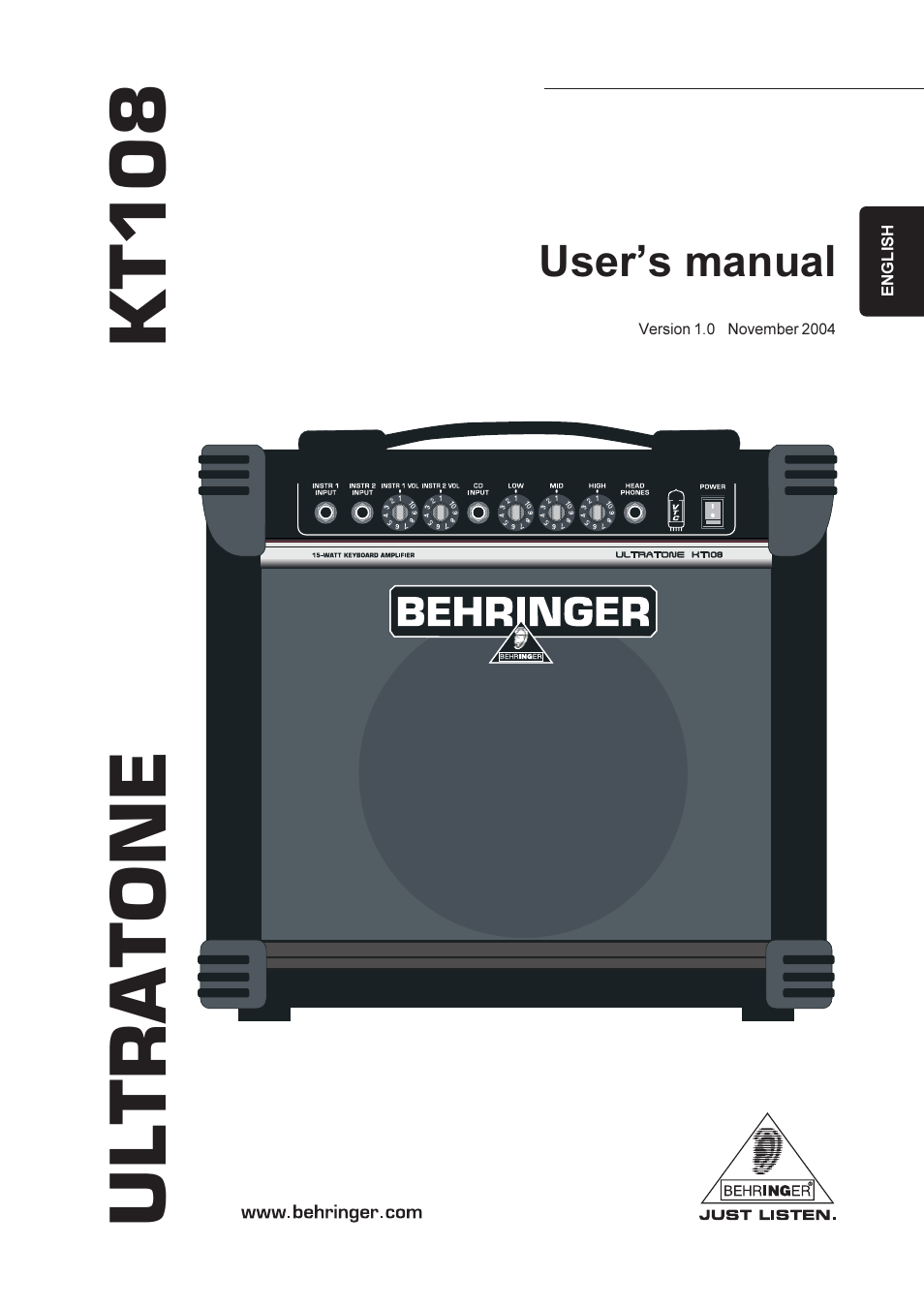 Behringer KT108 User Manual | 8 pages