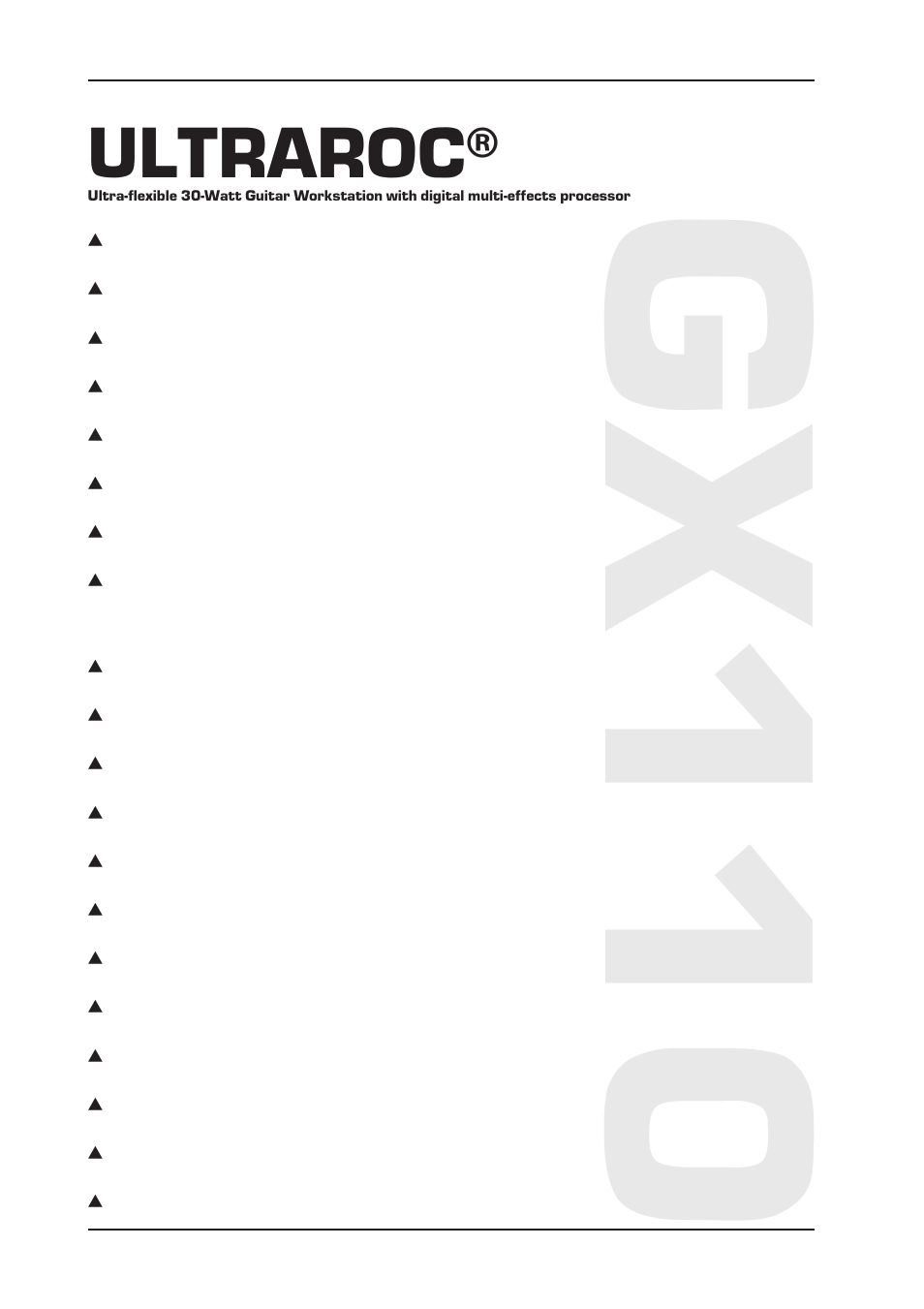 Ultraroc | Behringer GX110 User Manual | Page 4 / 23