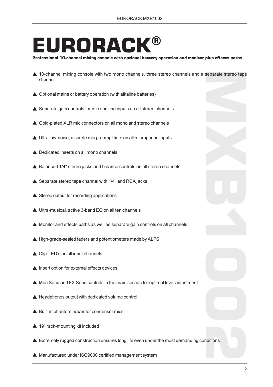 Mxb1002, Eurorack | Behringer MXB1002 User Manual | Page 3 / 8