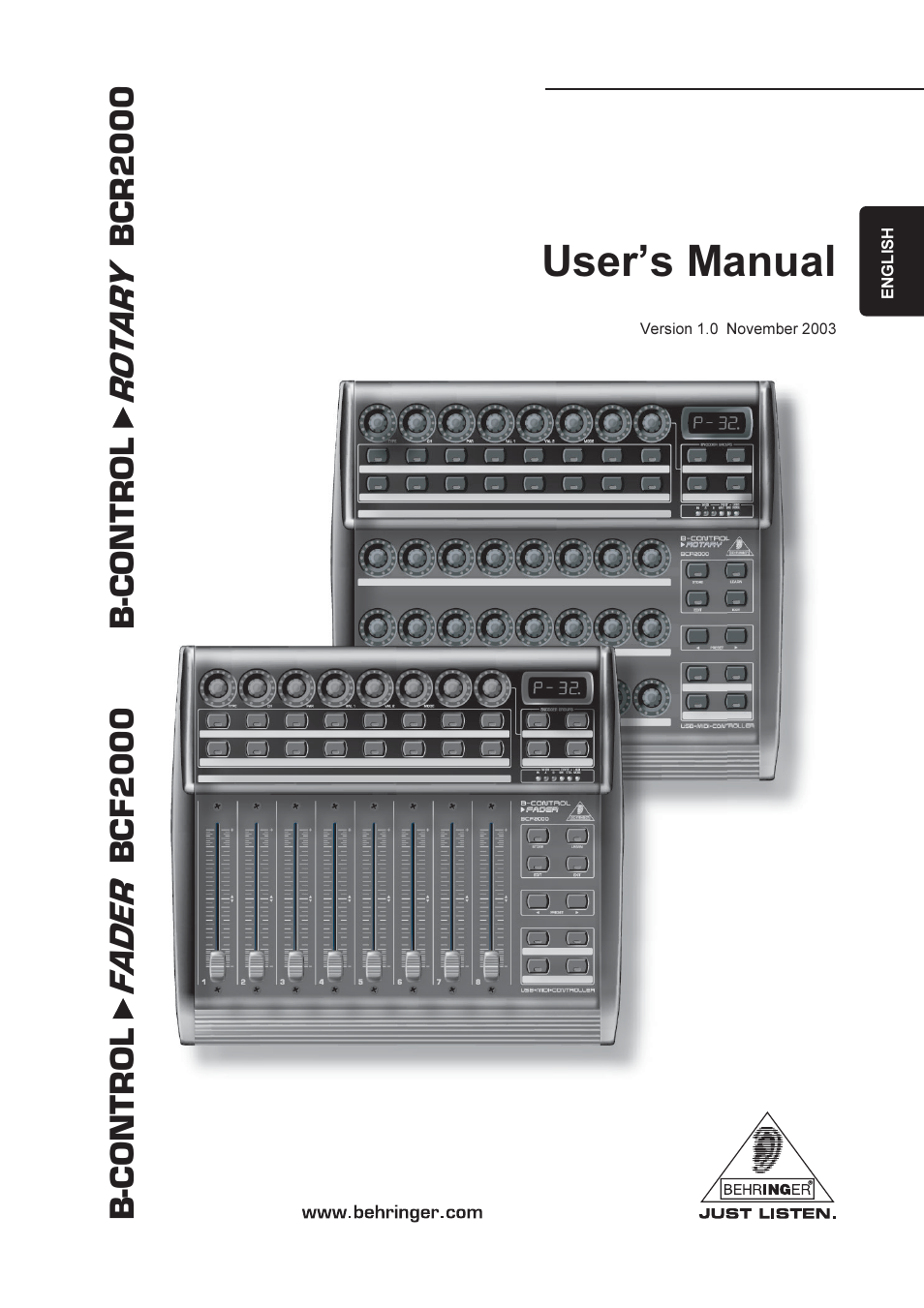 Behringer ROTARY BCR2000 User Manual | 19 pages