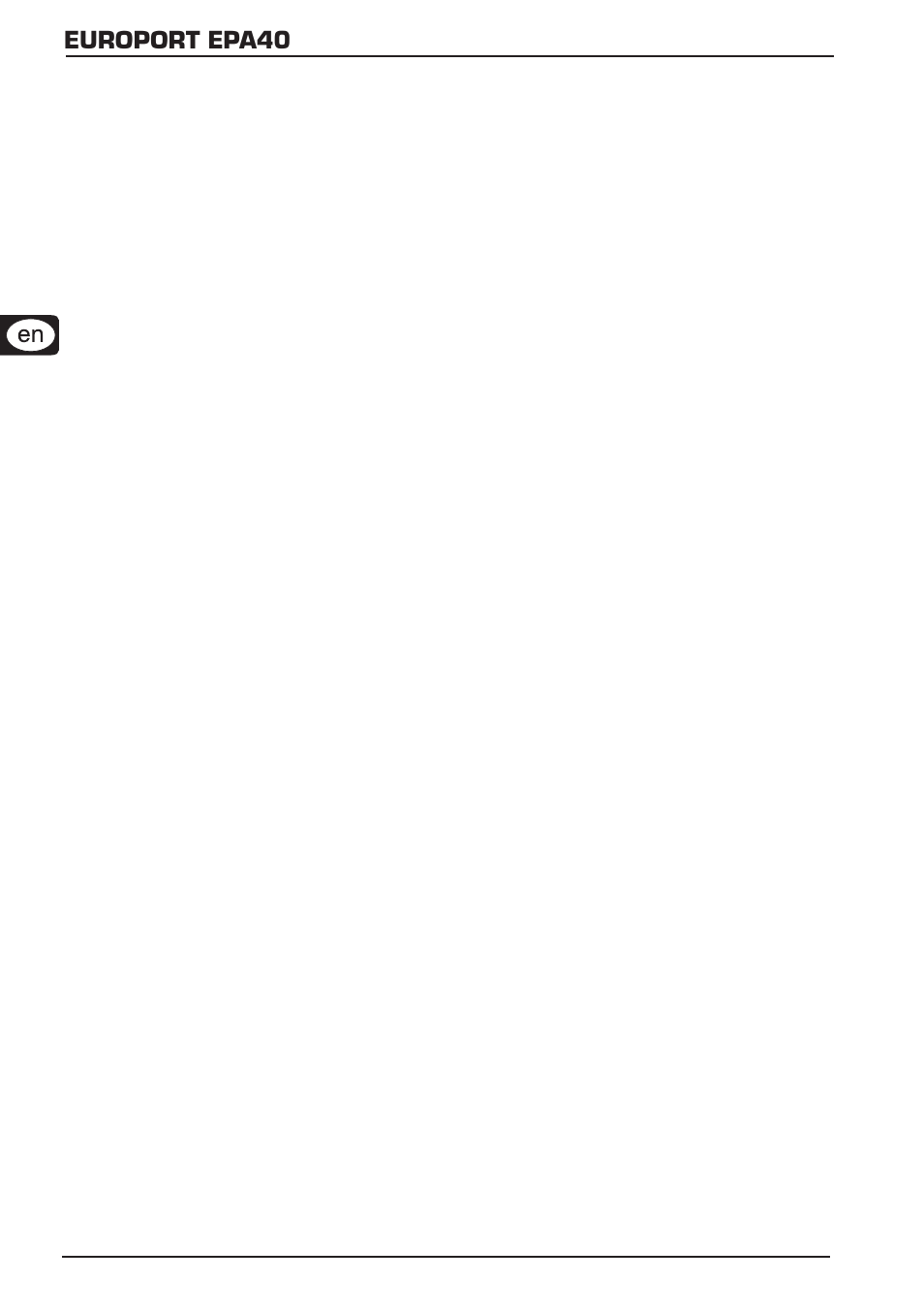 Europort epa40 3. specifications, Warranty | Behringer EPA40 User Manual | Page 6 / 8