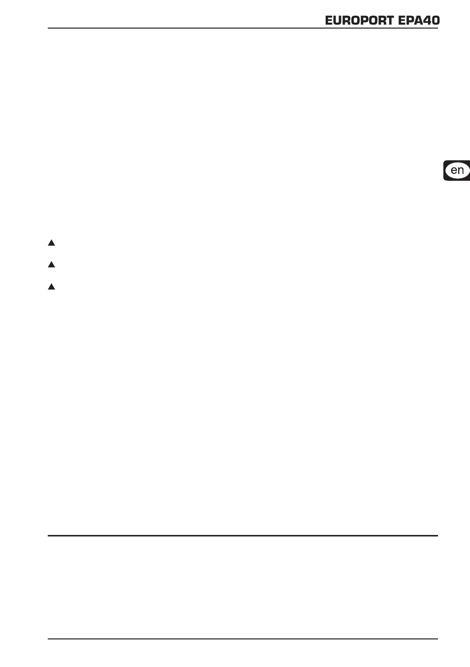 Europort epa40 | Behringer EPA40 User Manual | Page 7 / 8