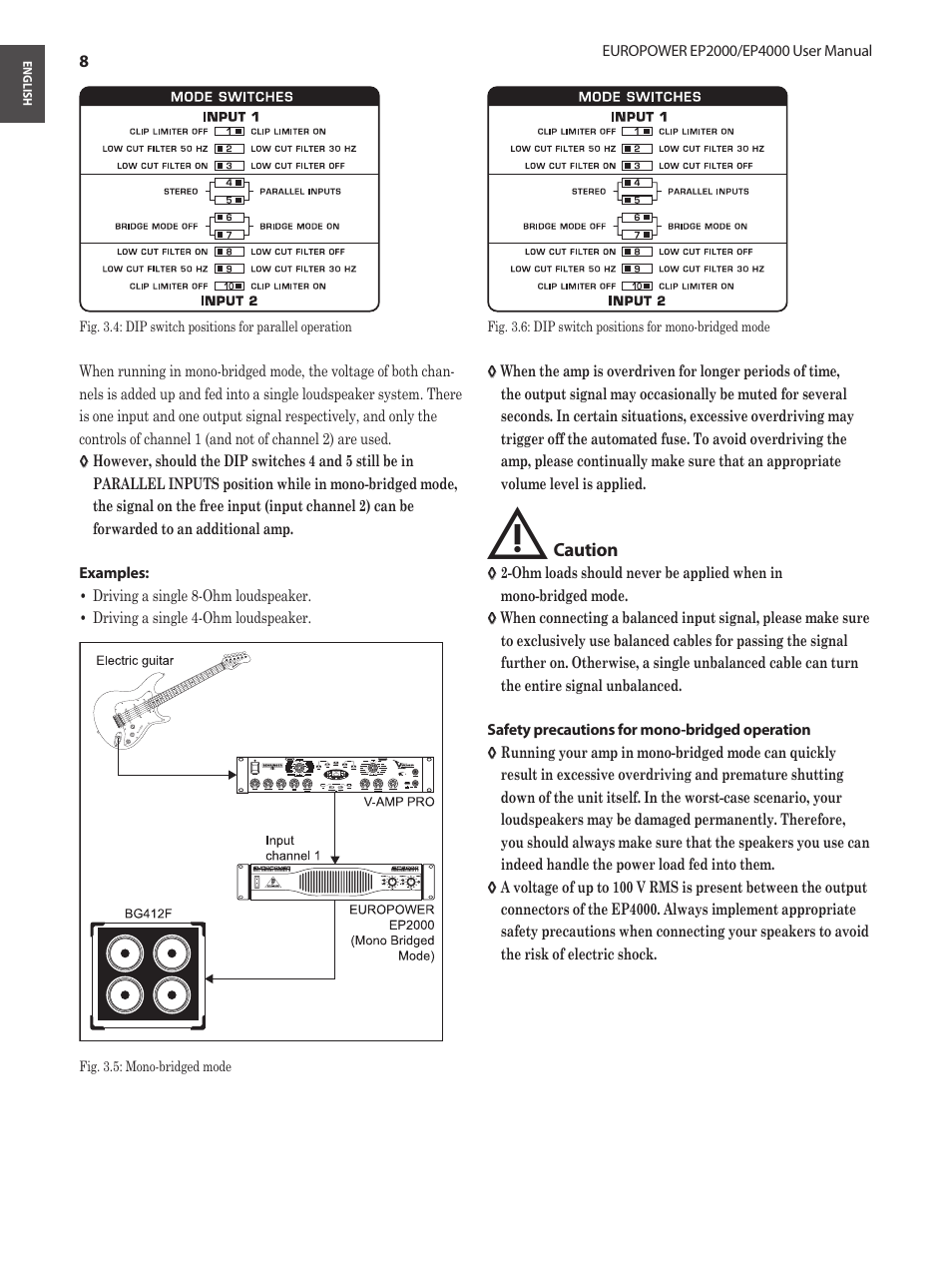 Behringer EUROPOWER Amplifier with ATR EP2000 User Manual | Page 8 / 16