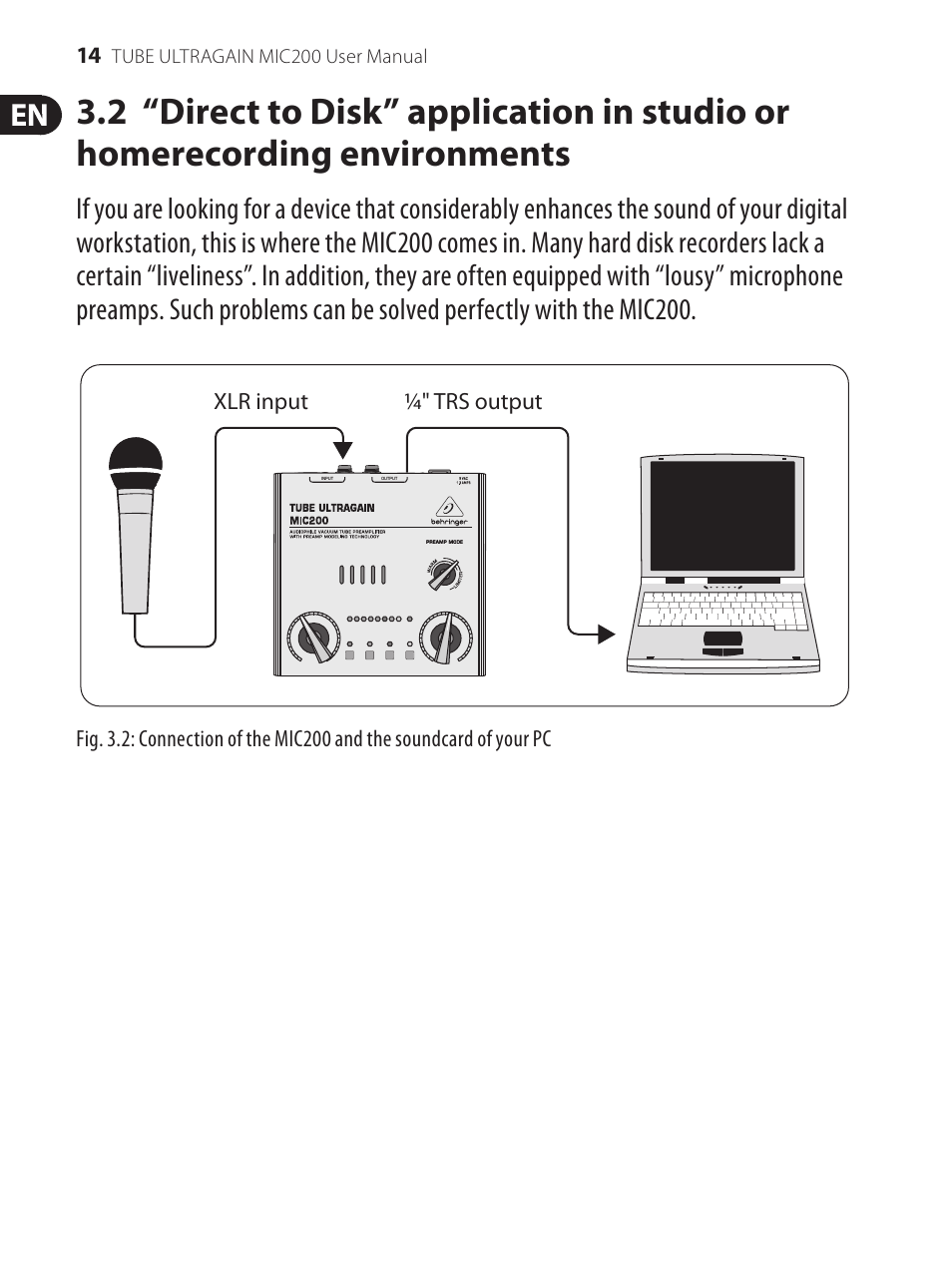 Behringer Preamplifier MIC200 User Manual | Page 14 / 21