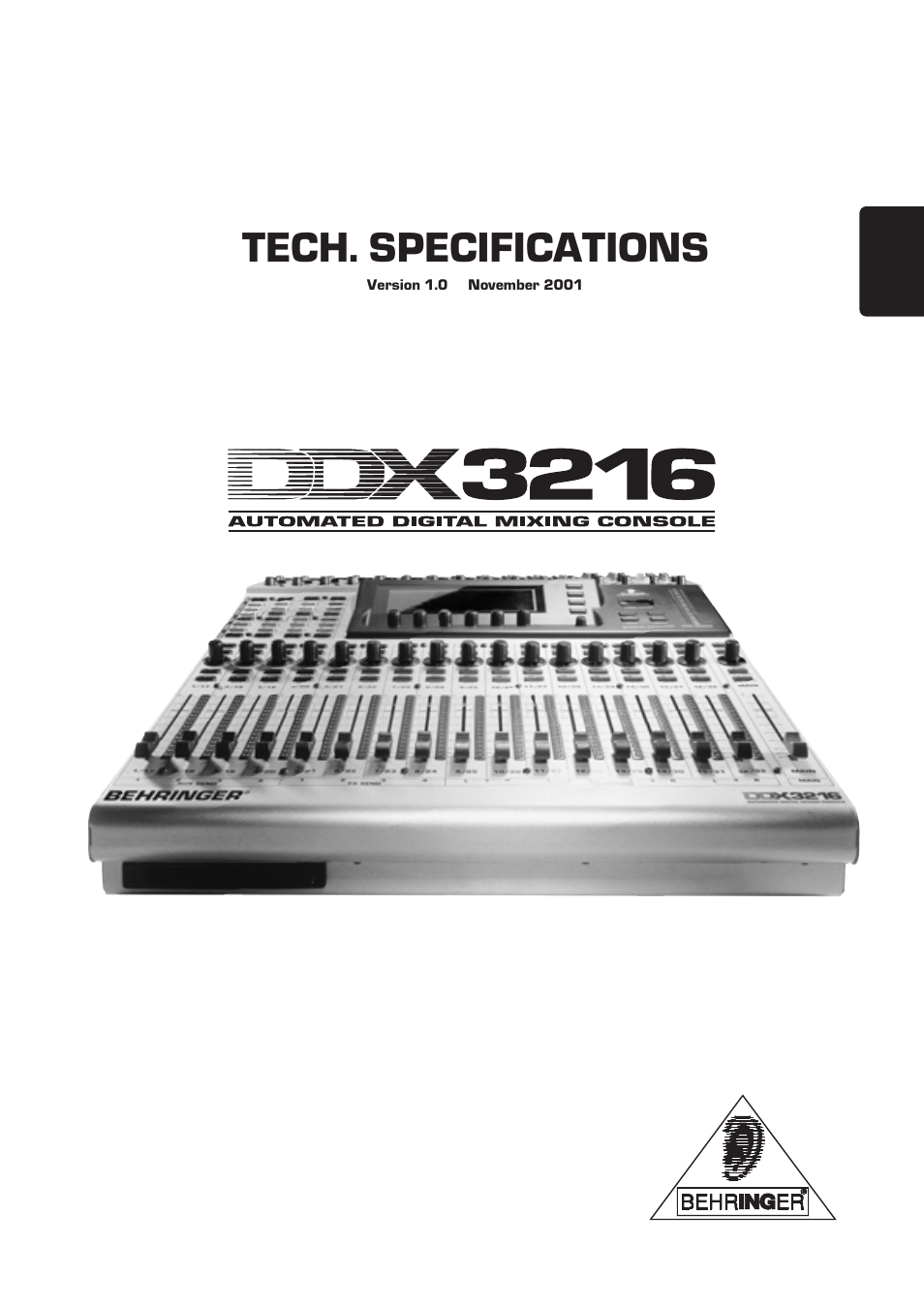 Behringer digital mixing console ddx3216 User Manual | 4 pages