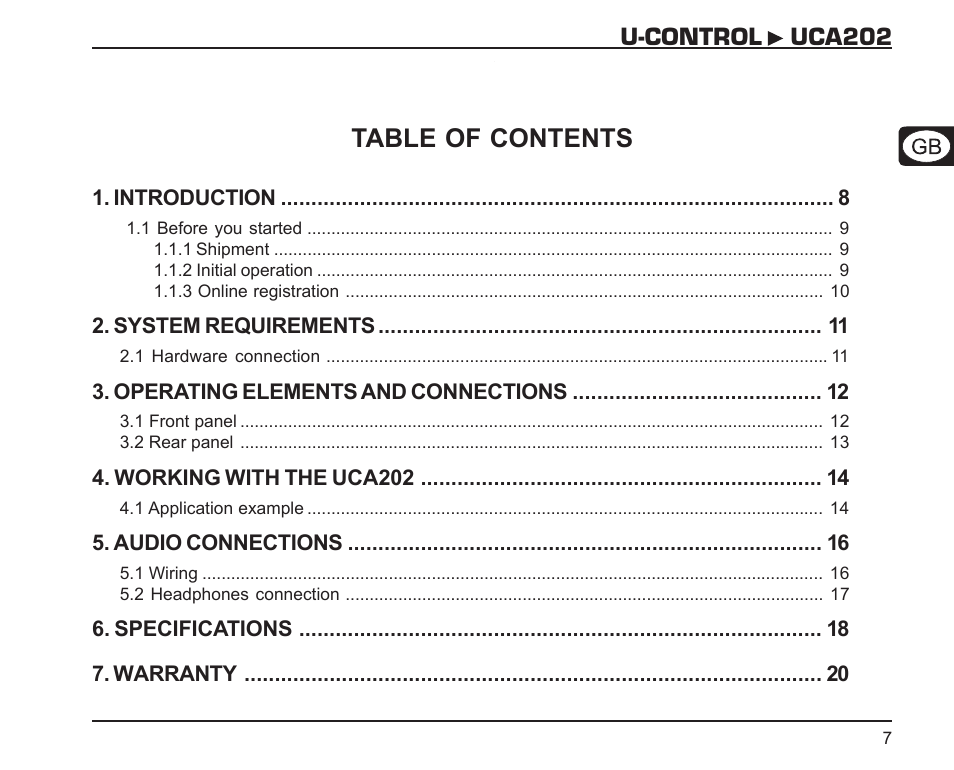 Behringer UCA202 User Manual | Page 7 / 22