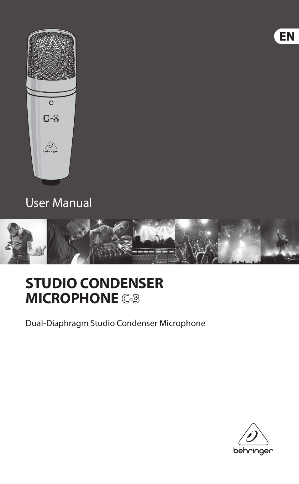Behringer LARGE-DIAPHRAGMSTUDIOCONDENSERMICROPHONE C-3 User Manual | 8 pages