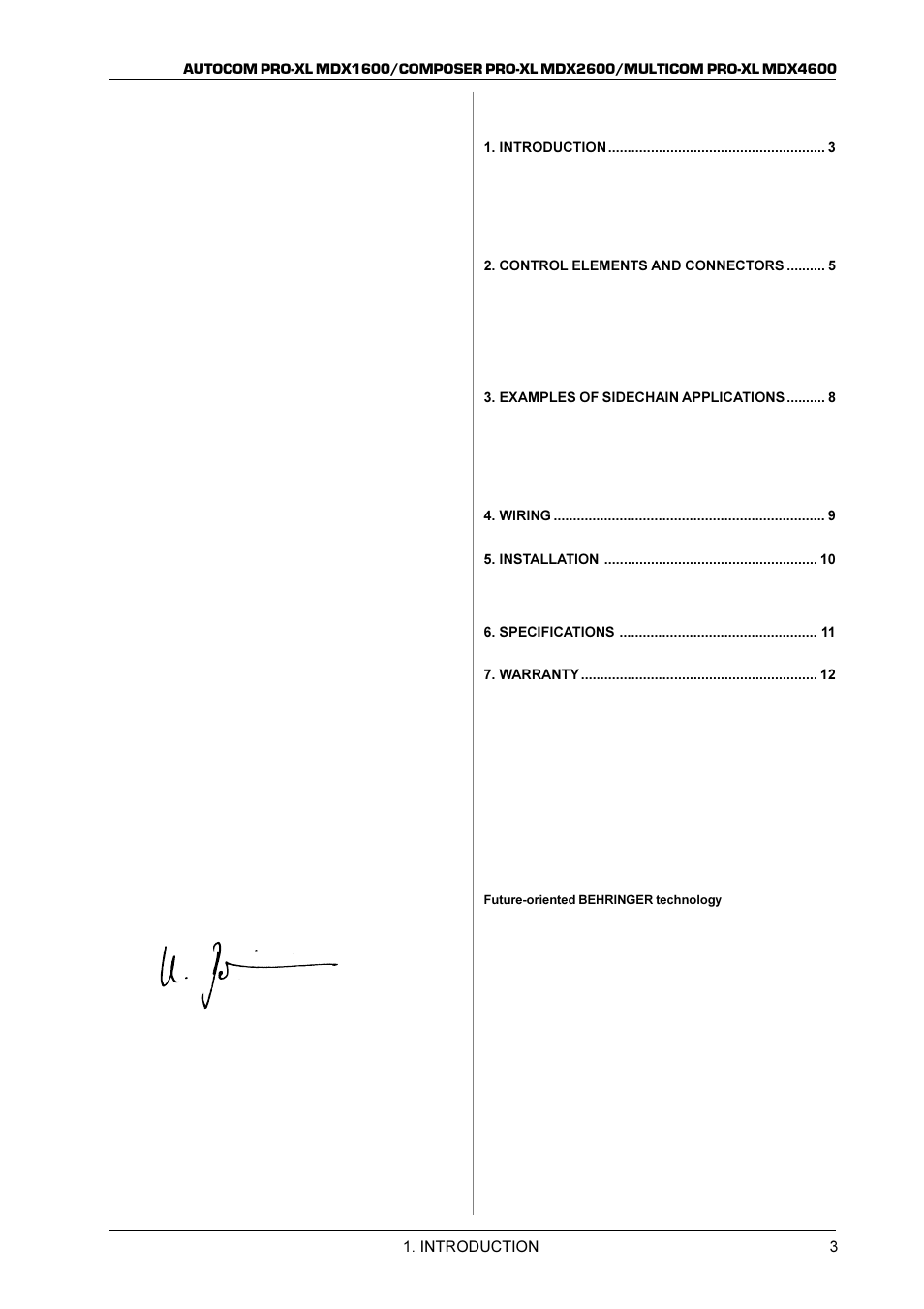 Behringer MDX1600 User Manual | Page 3 / 12