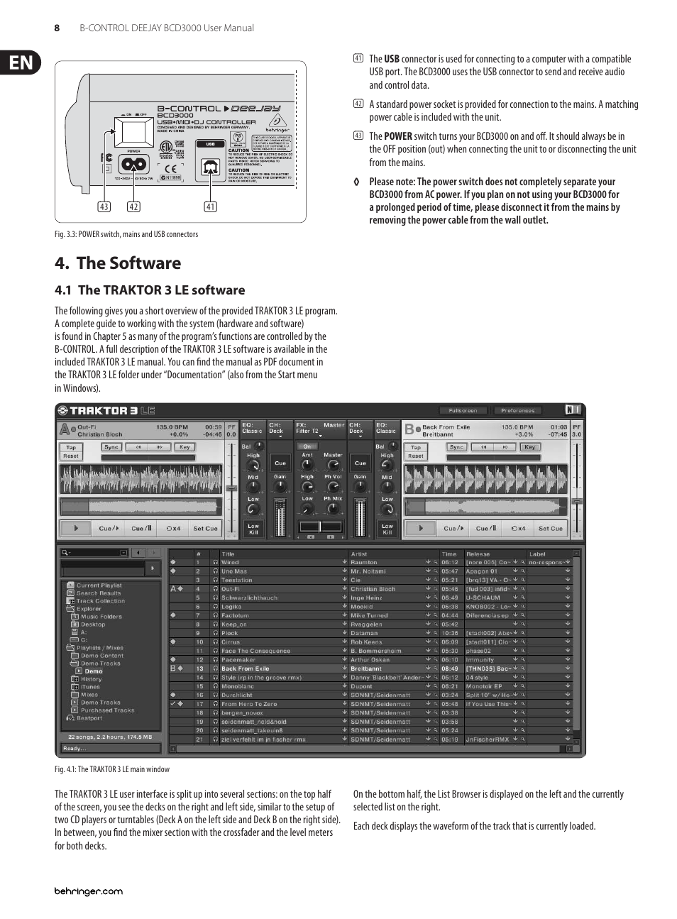 The software | Behringer B-Control Deejay BCD3000 User Manual | Page 8 / 17
