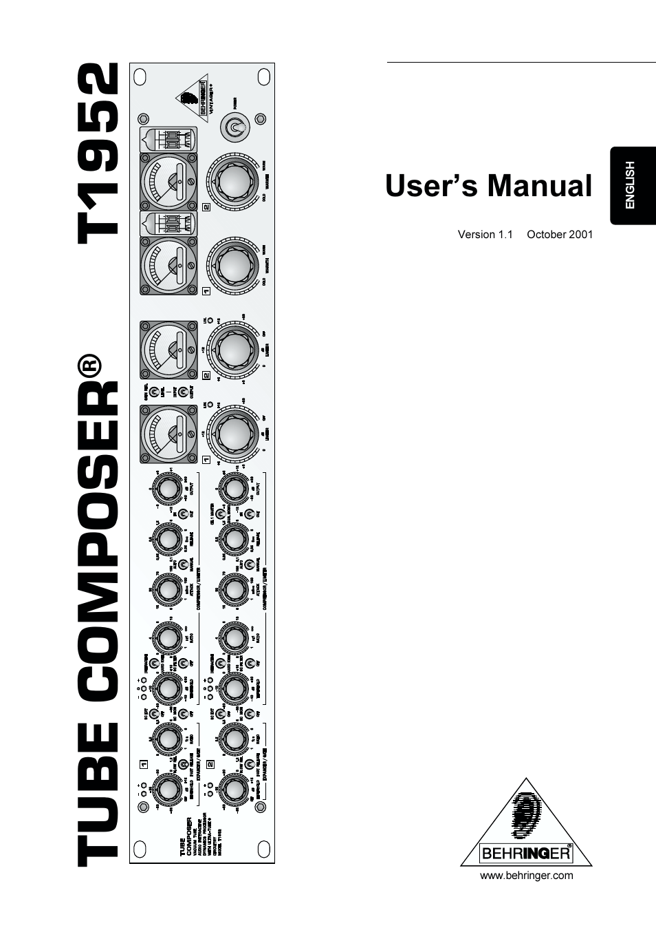 Behringer T1952 User Manual | 34 pages