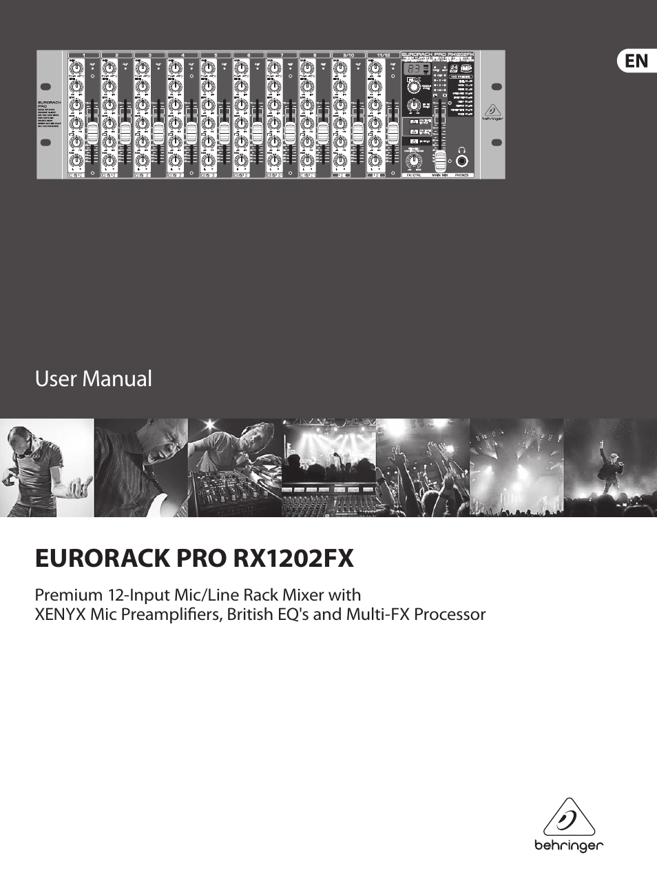 Behringer Eurorack Pro RX1202FX User Manual | 16 pages