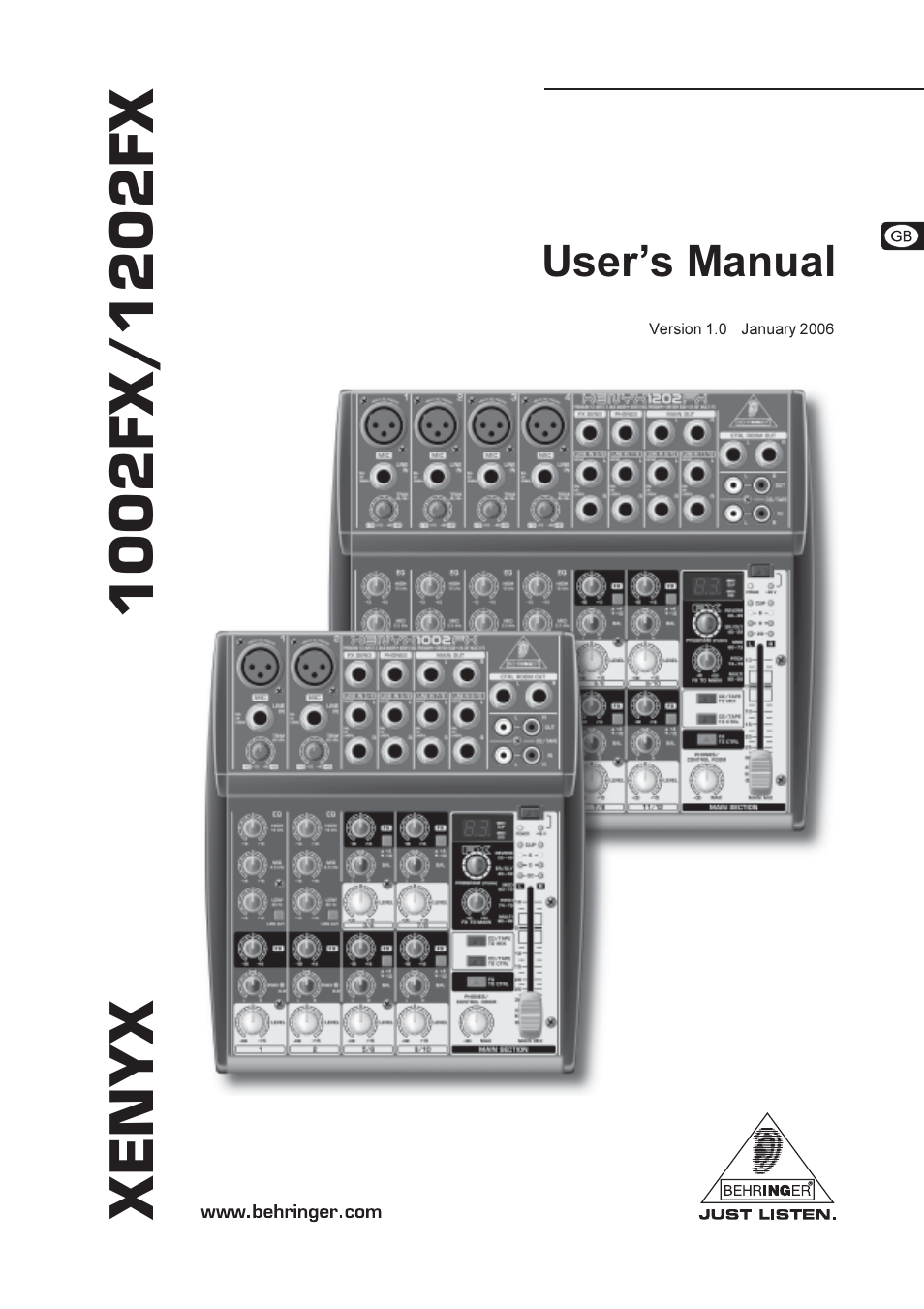 Behringer 1202FX User Manual | 13 pages