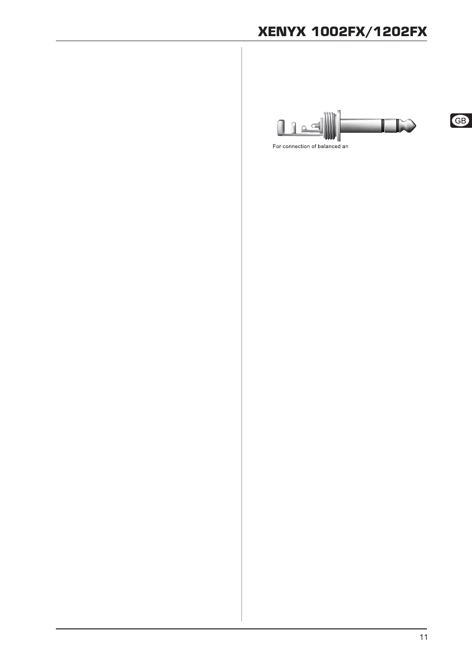Xenyx | Behringer 1202FX User Manual | Page 11 / 13