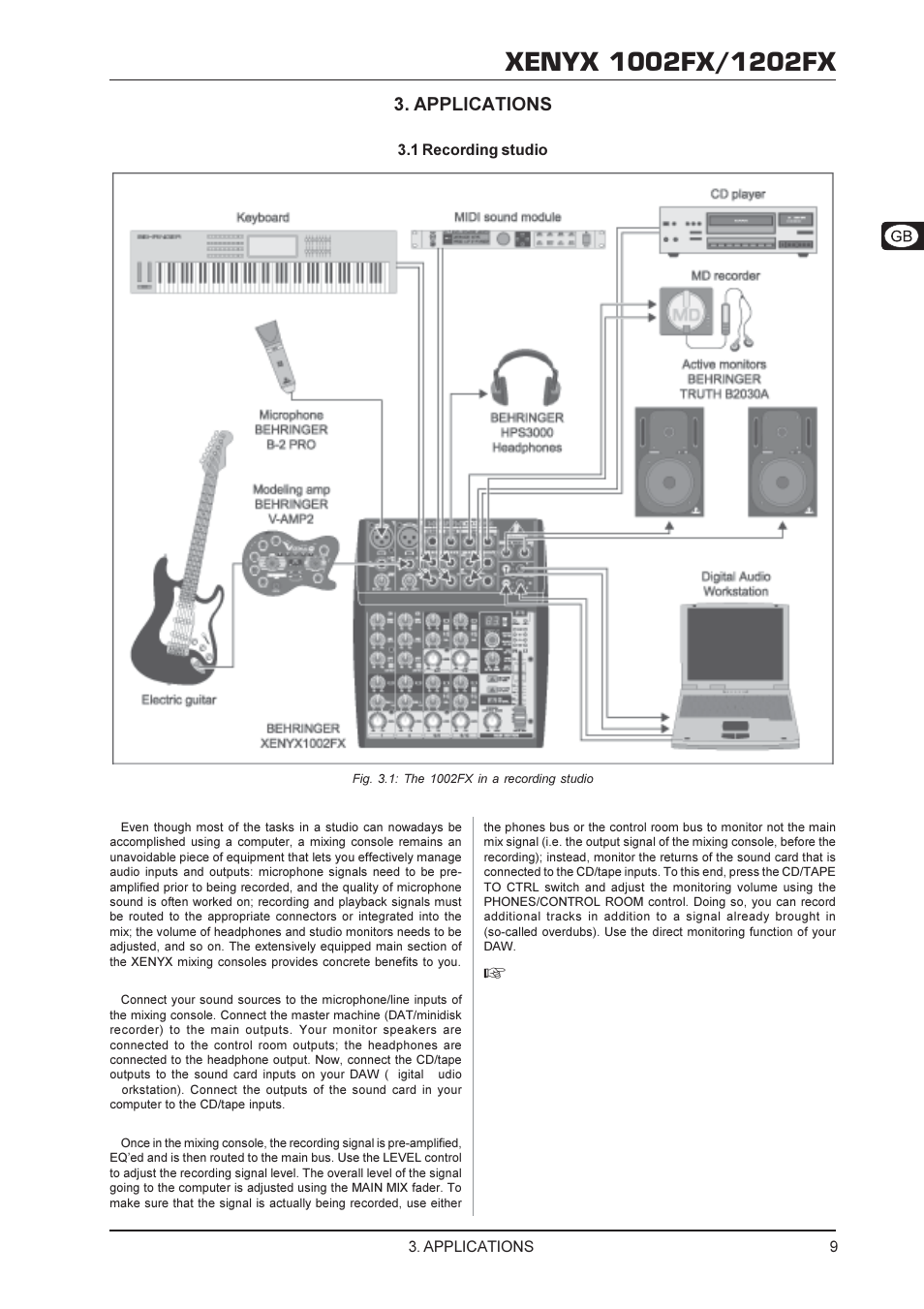 Xenyx, Applications | Behringer 1202FX User Manual | Page 9 / 13