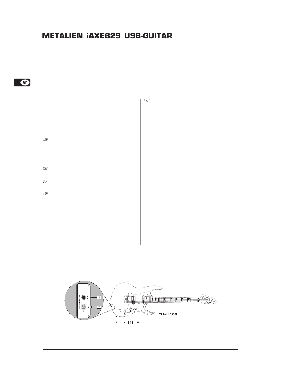 Introduction, 1 before you get started, 1 shipment | 2 care, 3 online registration, Controls and connections, Metalien iaxe629 usb-guitar | Behringer IAXE629 User Manual | Page 2 / 6