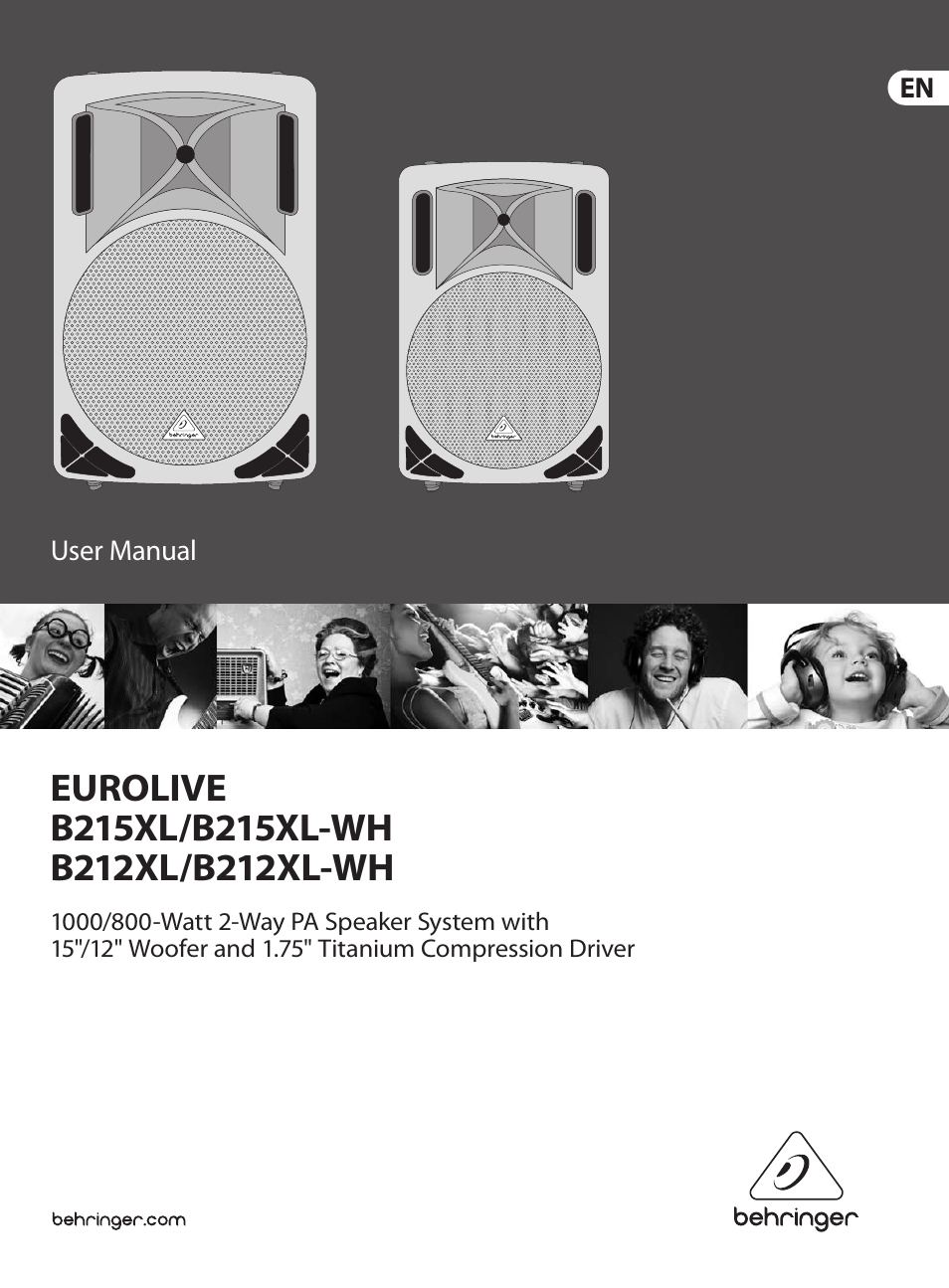 Behringer Eurolive B215XL/B215XL-WH User Manual | 9 pages