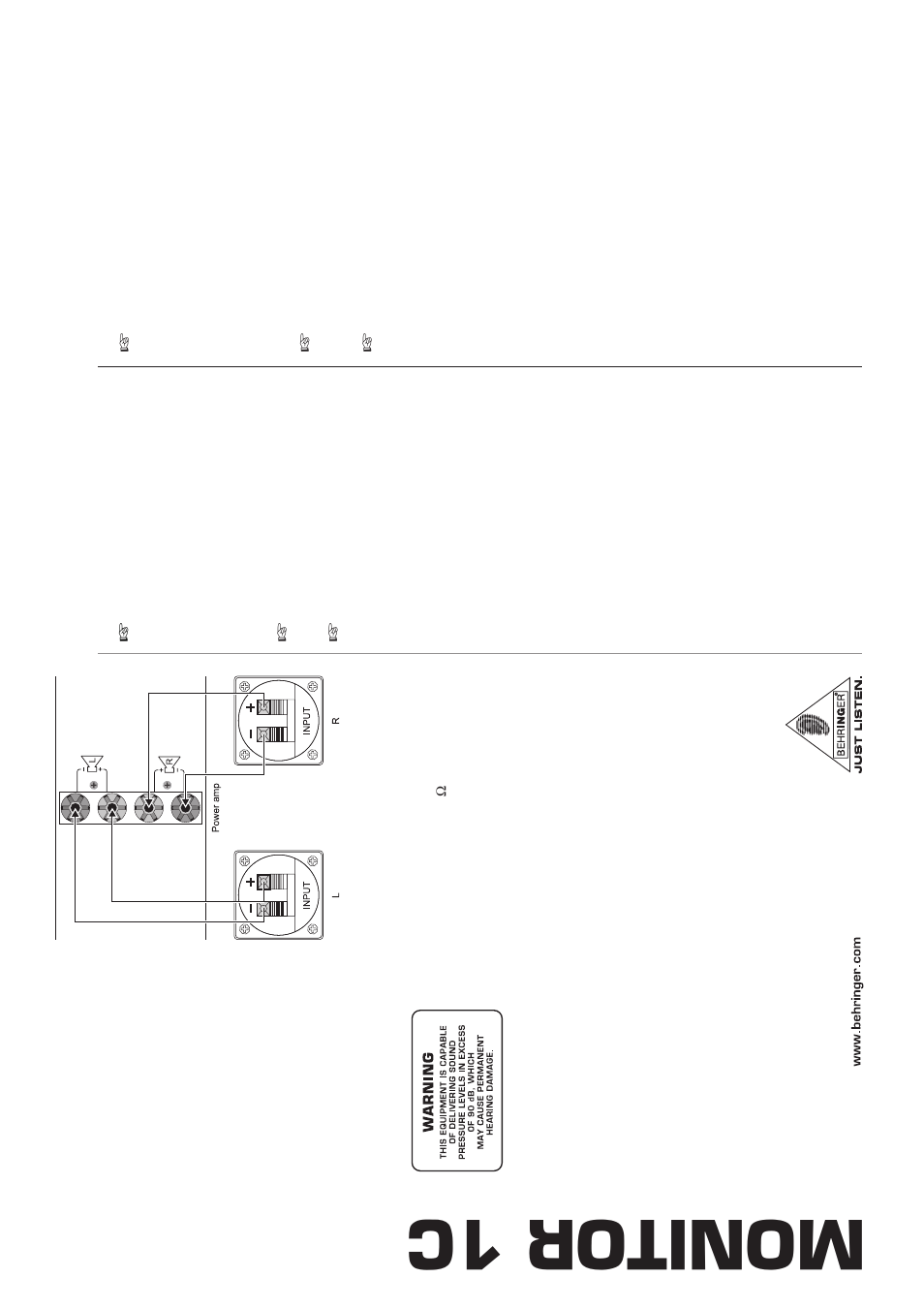 Behringer Monitor 1C User Manual | 4 pages