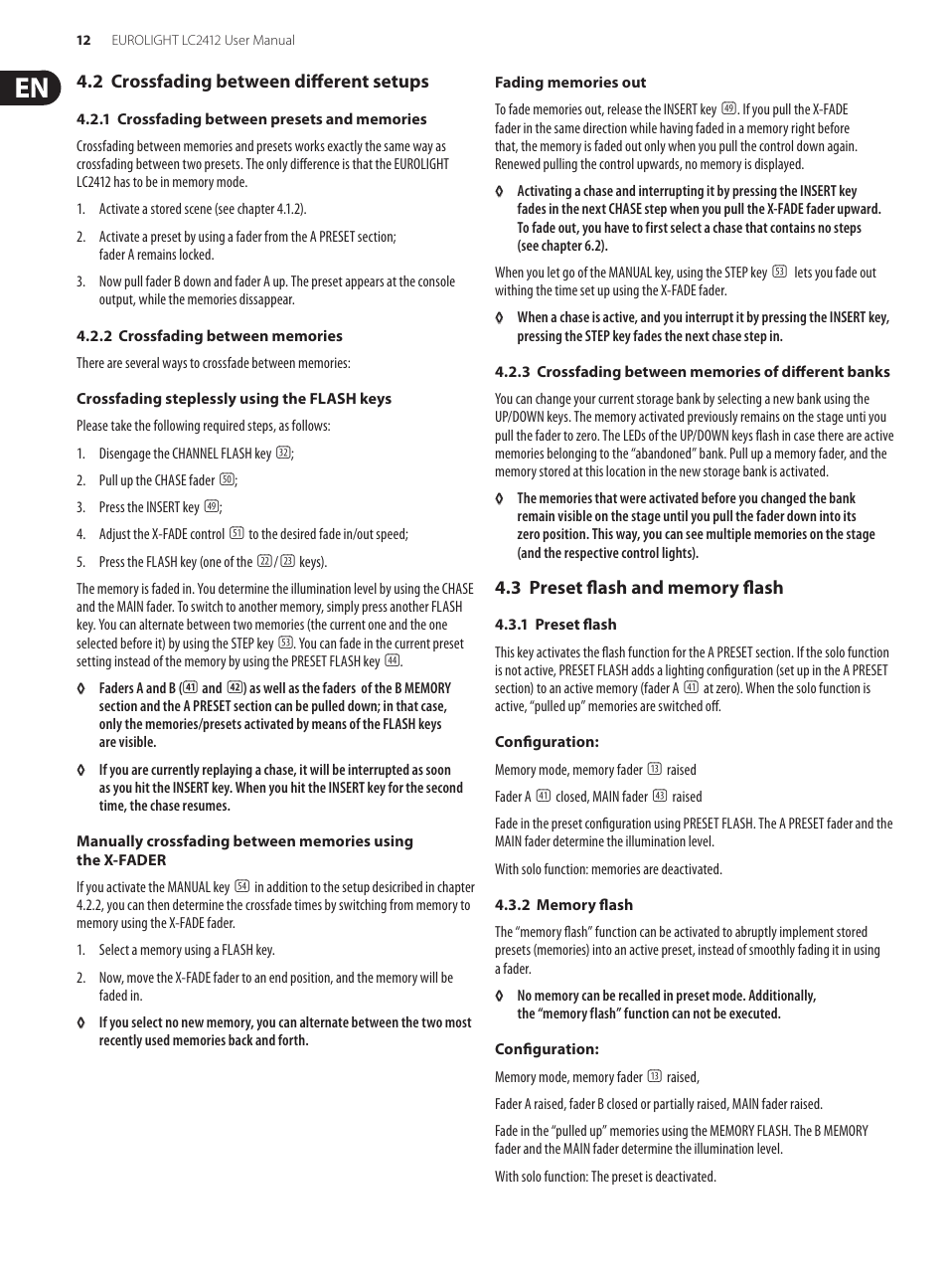 Behringer Eurolight 24-Channel DMX Lighting Console LC2412 User Manual | Page 12 / 24