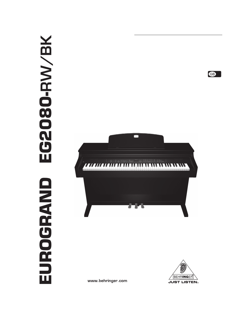 Behringer Eurogrand EG2080-RW/BK User Manual | 34 pages