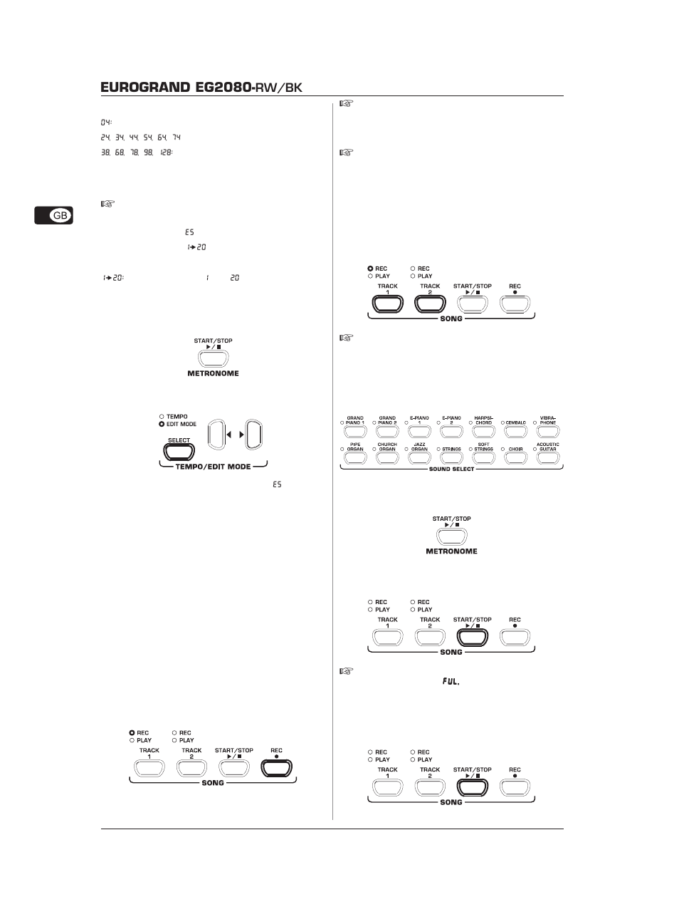 Eurogrand eg2080, Rw/bk | Behringer Eurogrand EG2080-RW/BK User Manual | Page 16 / 34