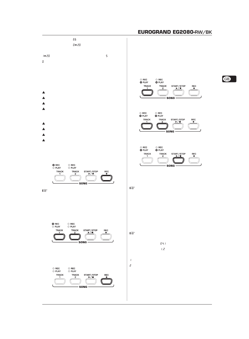 Eurogrand eg2080, Rw/bk | Behringer Eurogrand EG2080-RW/BK User Manual | Page 19 / 34