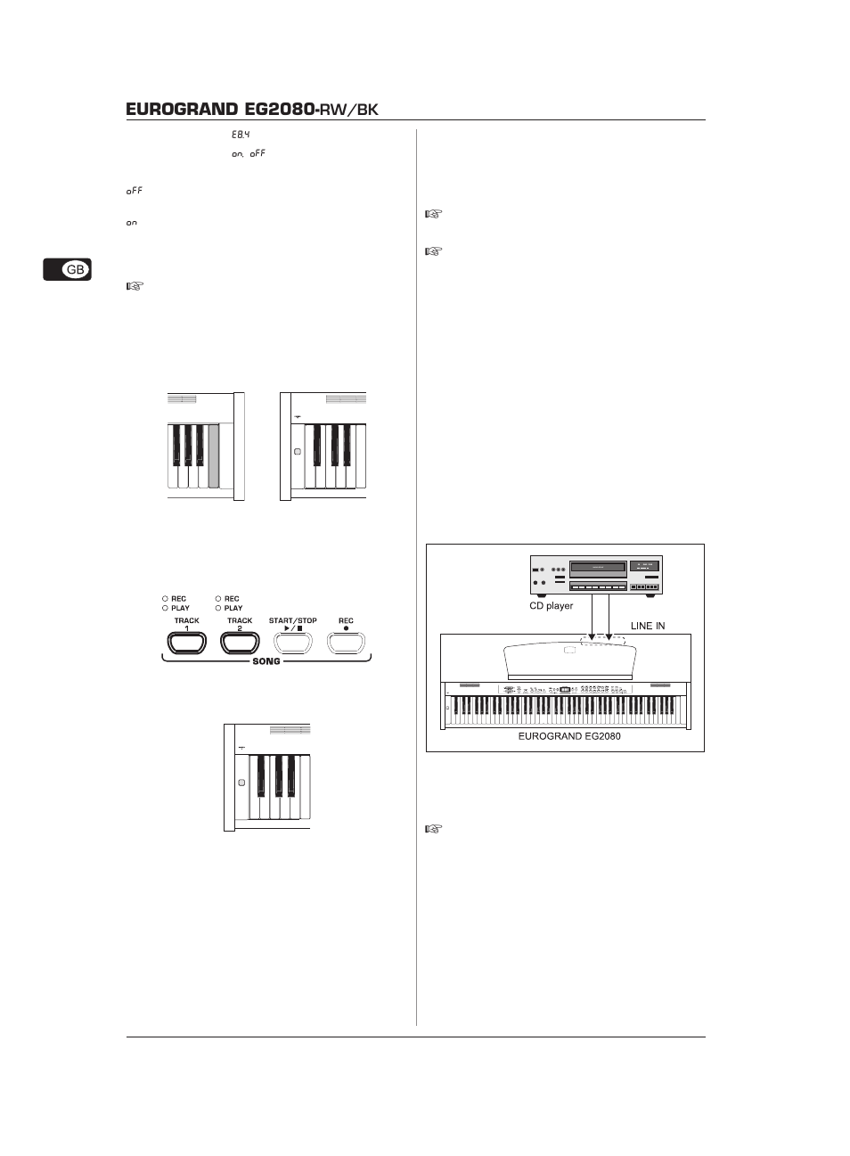 Eurogrand eg2080 | Behringer Eurogrand EG2080-RW/BK User Manual | Page 22 / 34