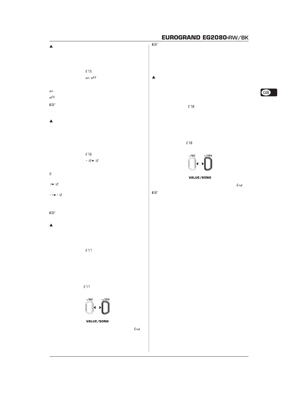 Eurogrand eg2080, Rw/bk | Behringer Eurogrand EG2080-RW/BK User Manual | Page 25 / 34
