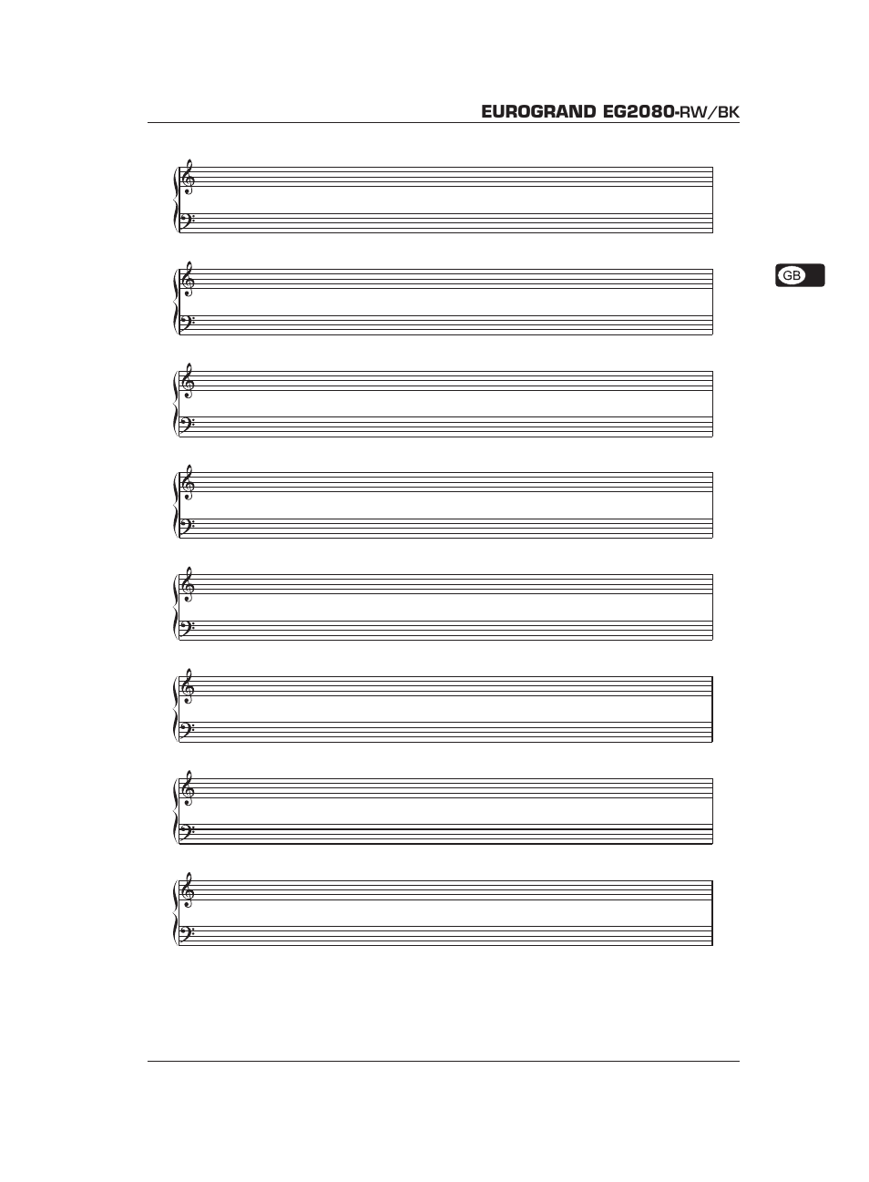 Eurogrand eg2080 | Behringer Eurogrand EG2080-RW/BK User Manual | Page 33 / 34