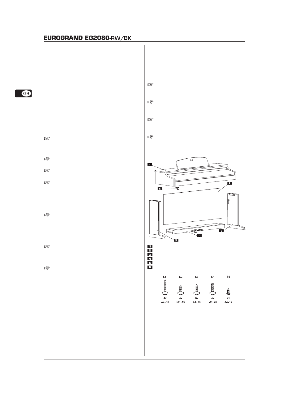 Eurogrand eg2080 | Behringer Eurogrand EG2080-RW/BK User Manual | Page 6 / 34