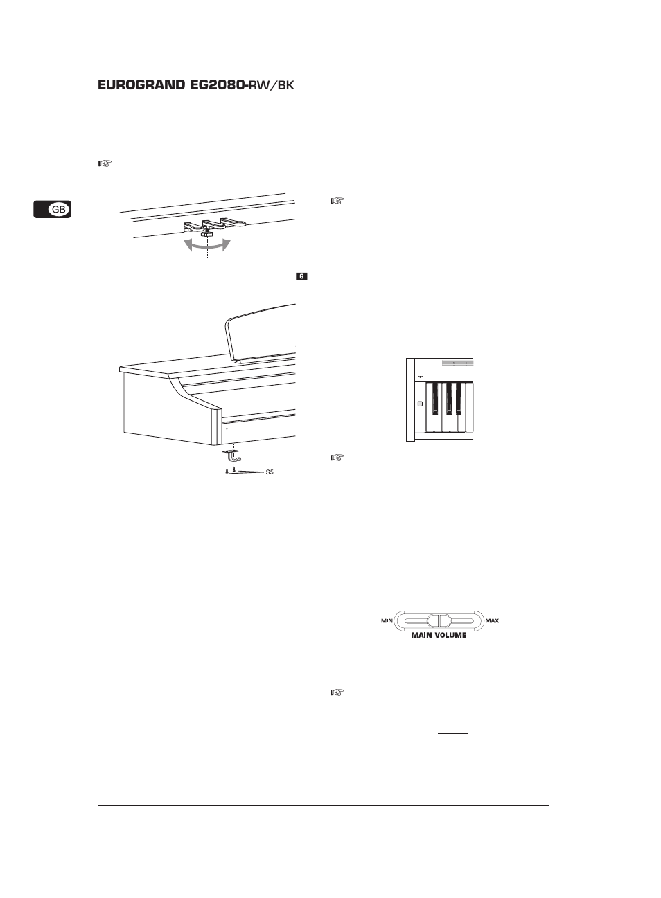 Eurogrand eg2080 | Behringer Eurogrand EG2080-RW/BK User Manual | Page 8 / 34