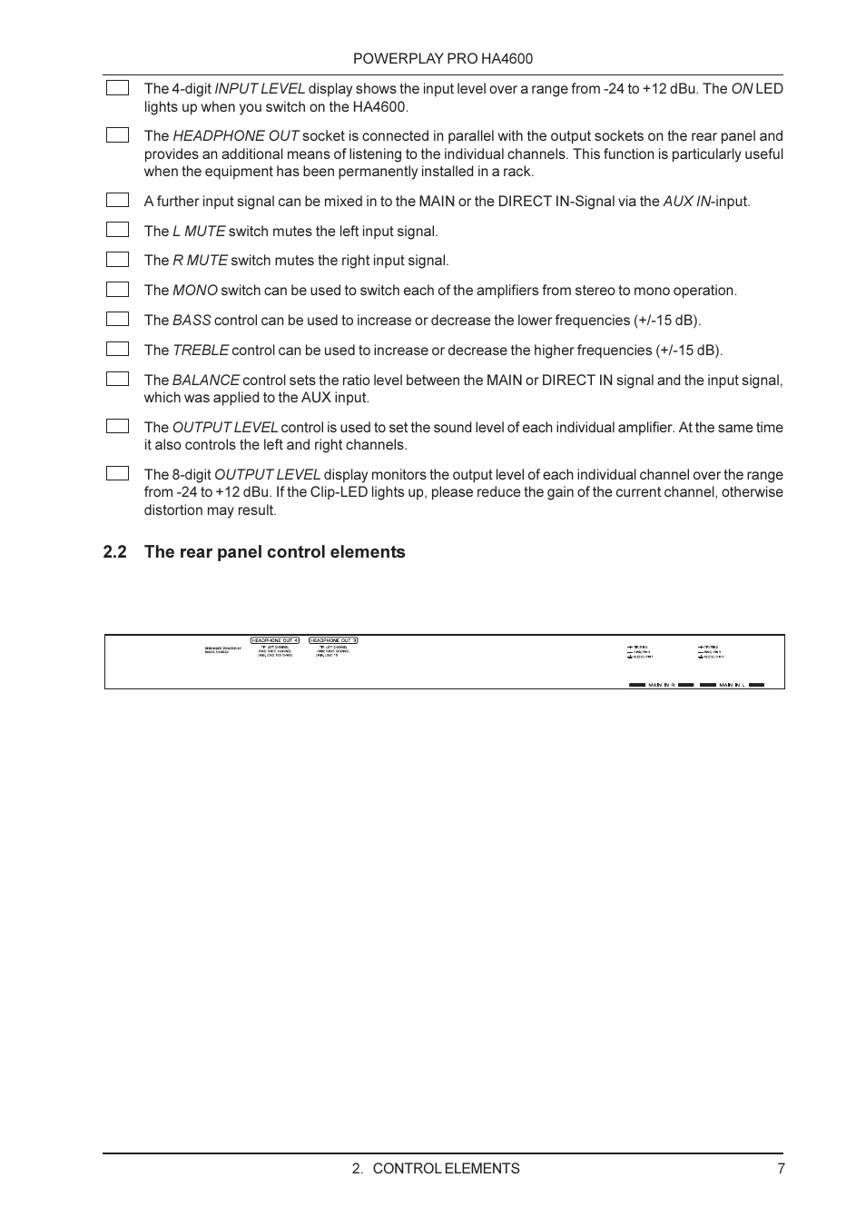 Behringer PRO HA4600 User Manual | Page 7 / 12