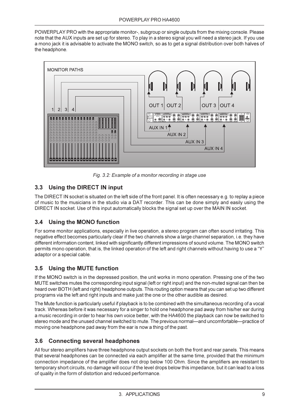 Behringer PRO HA4600 User Manual | Page 9 / 12