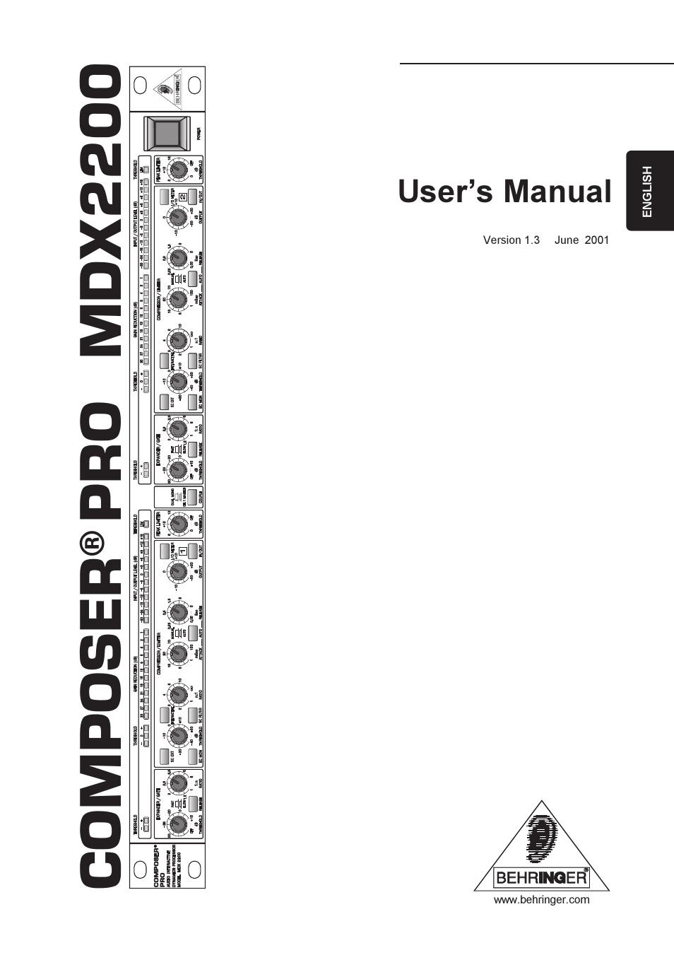 Behringer MDX2200 User Manual | 30 pages