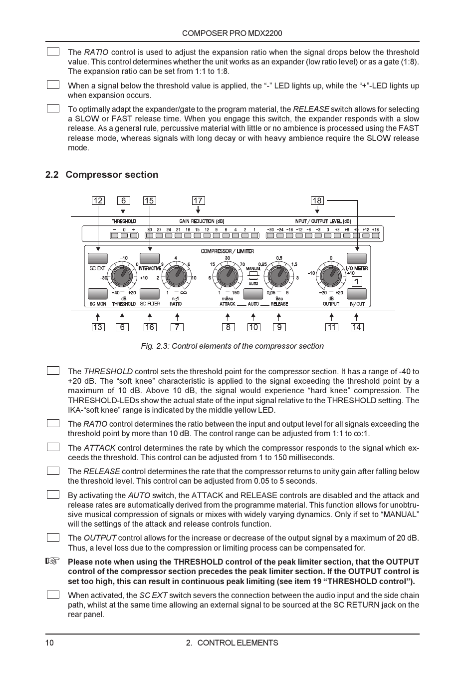 Behringer MDX2200 User Manual | Page 10 / 30