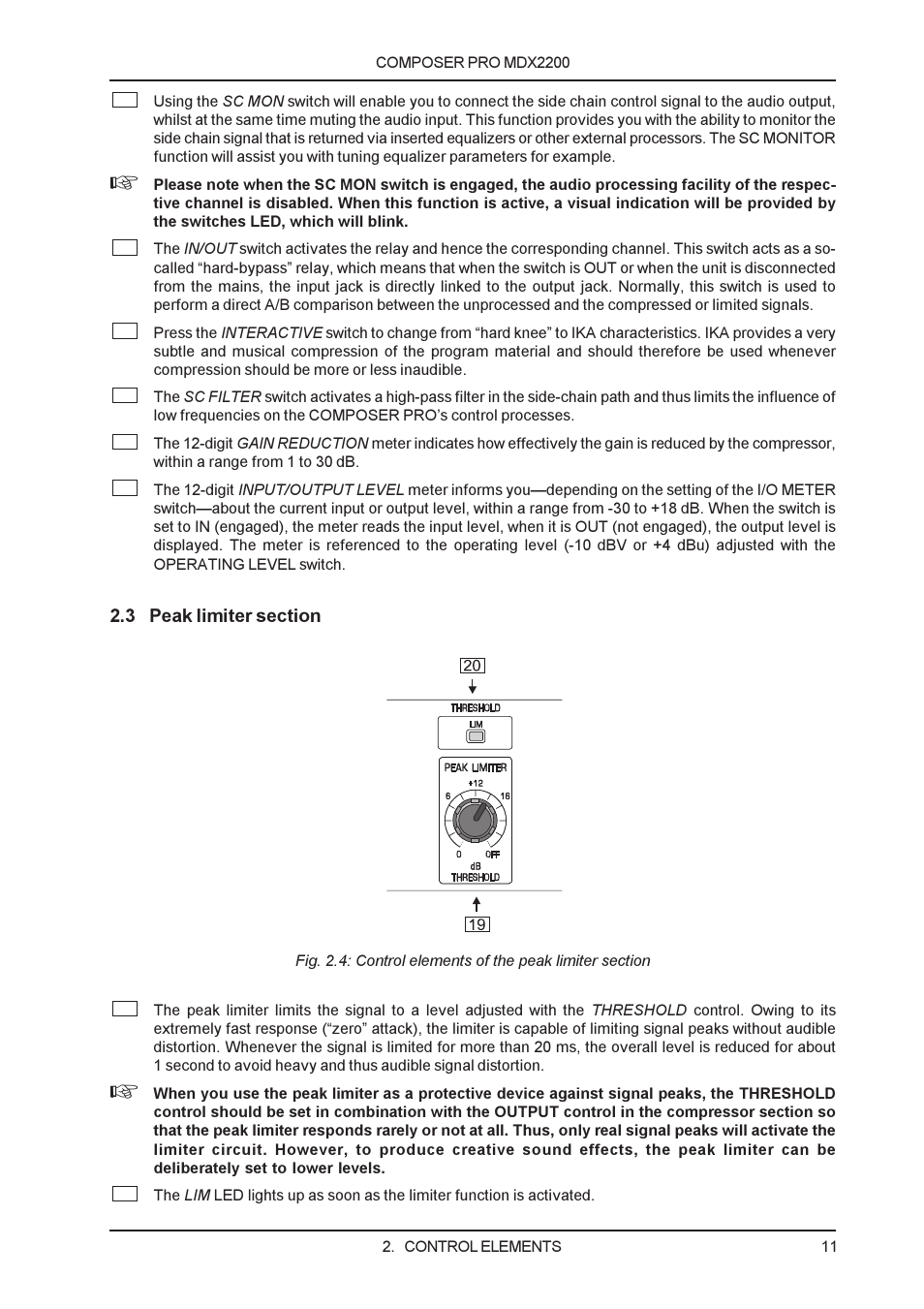 Behringer MDX2200 User Manual | Page 11 / 30