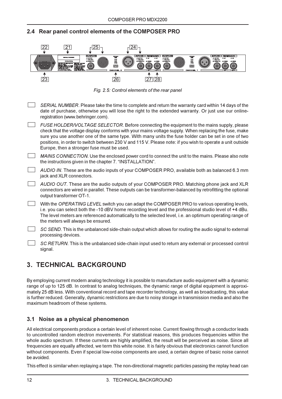 Technical background | Behringer MDX2200 User Manual | Page 12 / 30