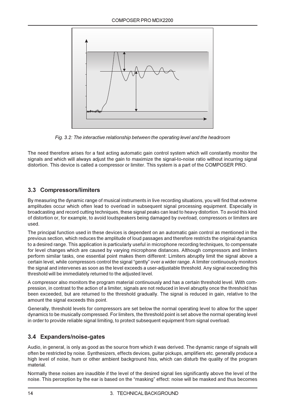 3 compressors/limiters, 4expanders/noise-gates | Behringer MDX2200 User Manual | Page 14 / 30