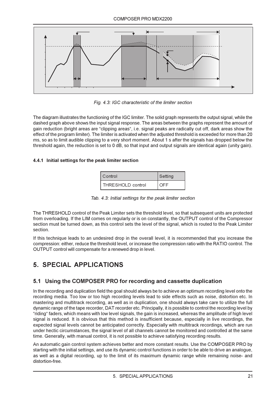 Special applications | Behringer MDX2200 User Manual | Page 21 / 30