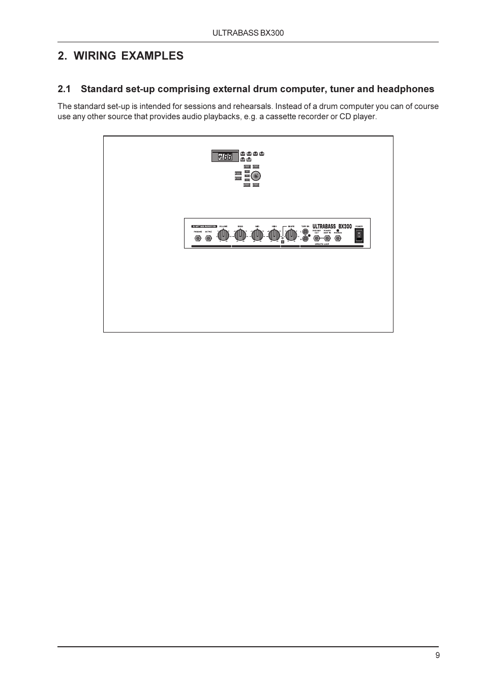Wiring examples | Behringer BX300 User Manual | Page 9 / 12