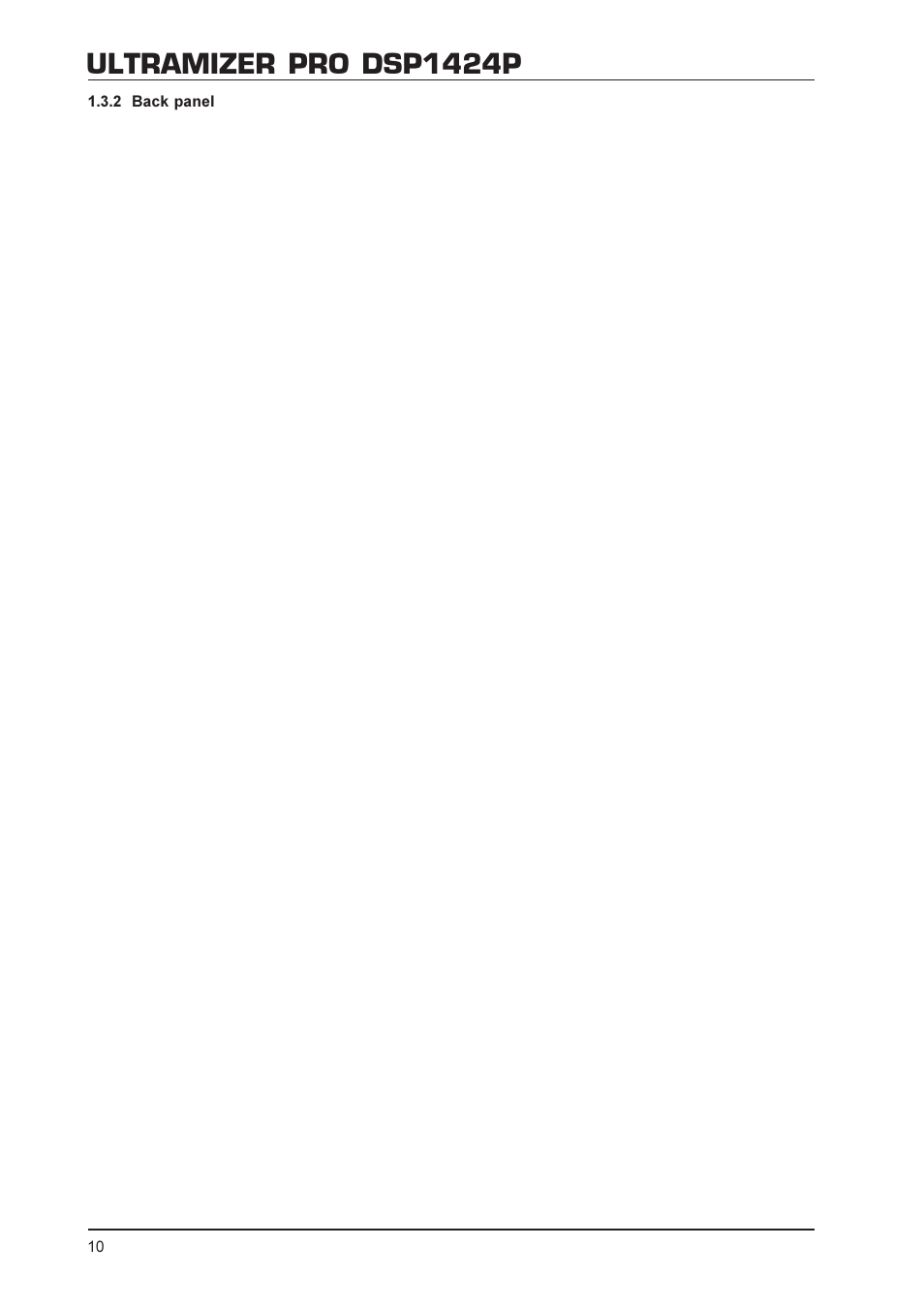 Ultramizer pro dsp1424p | Behringer DSP1424P User Manual | Page 10 / 25